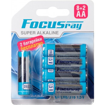 Батарейка щелочная FOCUSray SUPER ALKALINE LR6/(8+2)