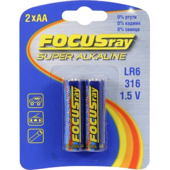 Батарейка щелочная FOCUSray SUPER ALKALINE LR6/BL2