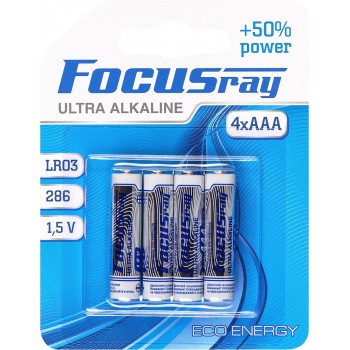Батарейка щелочная FOCUSray ULTRA  ALKALINE LR03/BL4