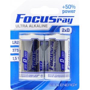 Батарейка щелочная FOCUSray ULTRA  ALKALINE LR20/BL2