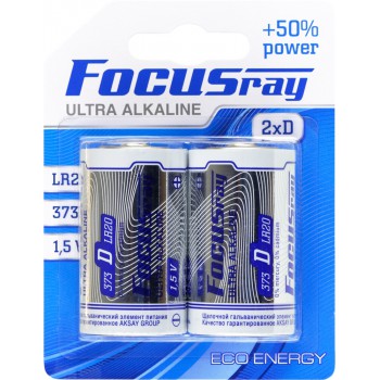 Батарейка щелочная FOCUSray ULTRA  ALKALINE LR20/BL2