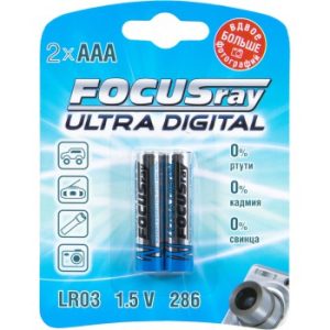 Батарейка щелочная FOCUSray ULTRA DIGITAL LR03/BL2