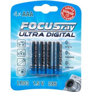 Батарейка щелочная FOCUSray ULTRA DIGITAL LR03/BL4