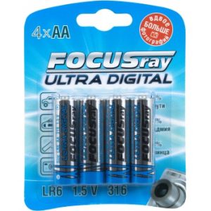 Батарейка щелочная FOCUSray ULTRA DIGITAL LR6/BL4