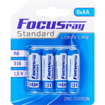 Батарейка солевая FOCUSray STANDARD R6/BL8