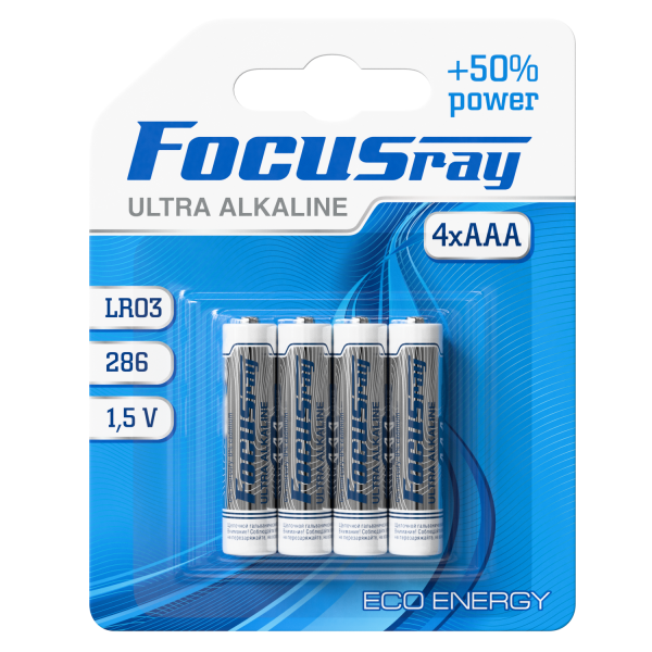 алкалиновая батарейка FOCUSray LR03/BL4 ULTRA  ALKALINE