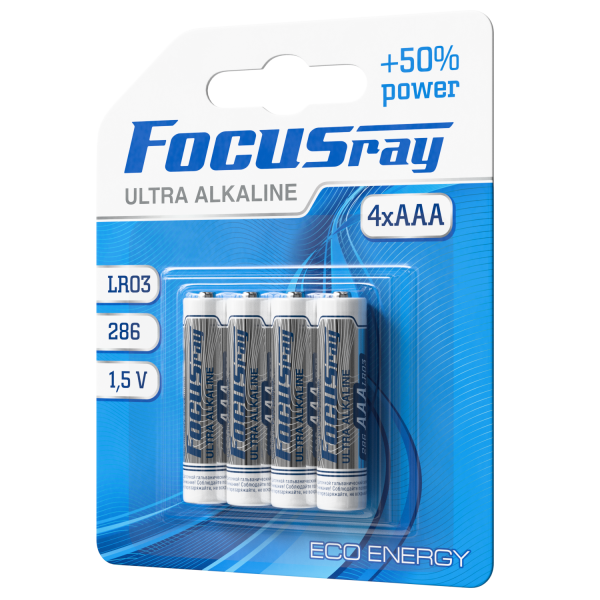 алкалиновая батарейка FOCUSray LR03/BL4 ULTRA  ALKALINE