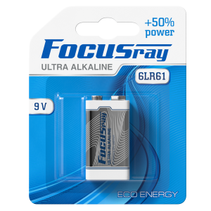 алкалиновая батарейка FOCUSray 6LR61/BL1 ULTRA ALKALINE