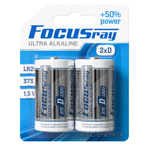алкалиновая батарейка FOCUSray LR20/BL2 ULTRA  ALKALINE