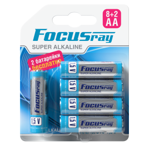 алкалиновая батарейка FOCUSray LR6/BL(8+2) SUPER ALKALINE