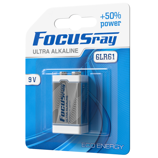 алкалиновая батарейка FOCUSray 6LR61/BL1 ULTRA ALKALINE