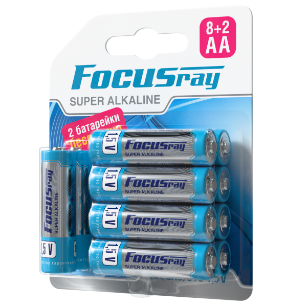 алкалиновая батарейка FOCUSray LR6/BL(8+2) SUPER ALKALINE