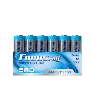 алкалиновая батарейка FOCUSray LR6/24 TRAY SUPER ALKALINE