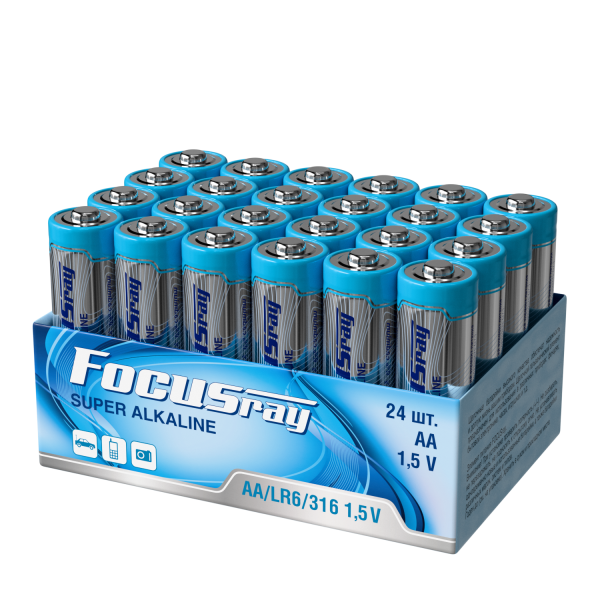 алкалиновая батарейка FOCUSray LR6/24 TRAY SUPER ALKALINE