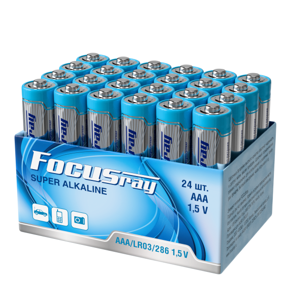 алкалиновая батарейка FOCUSray LR03/S24 TRAY SUPER ALKALINE