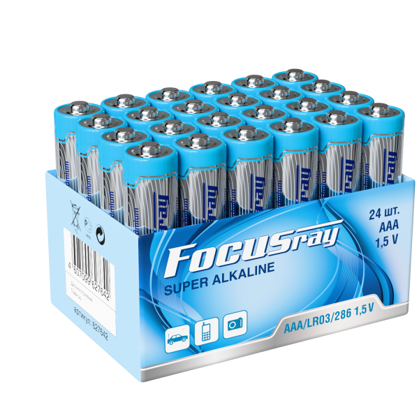 алкалиновая батарейка FOCUSray LR03/S24 TRAY SUPER ALKALINE