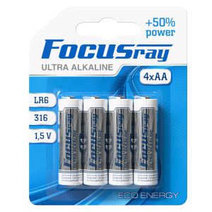алкалиновая батарейка FOCUSray LR6/BL4 ULTRA ALKALINE