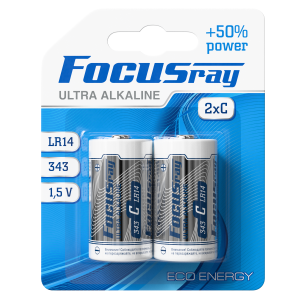 алкалиновая батарейка FOCUSray LR14/BL2 ULTRA ALKALINE