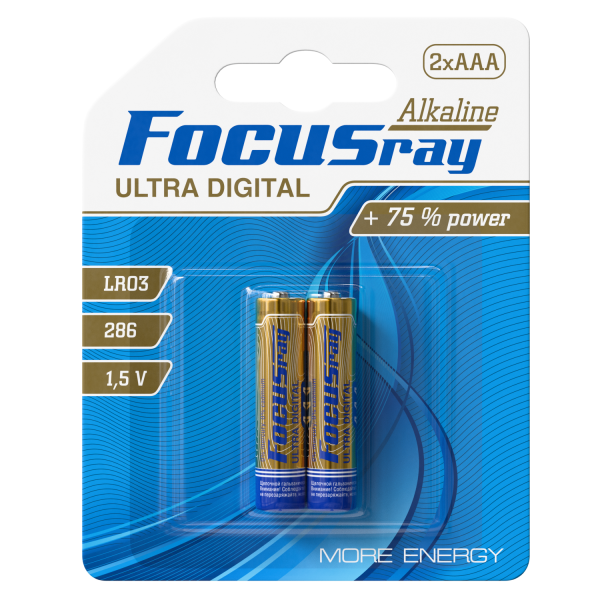 алкалиновая батарейка FOCUSray LR03/BL2 ULTRA DIGITAL