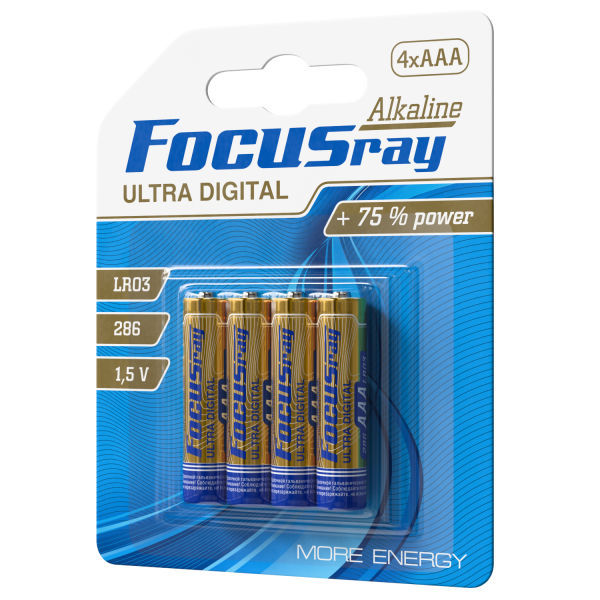 алкалиновая батарейка FOCUSray LR03/BL4 ULTRA DIGITAL
