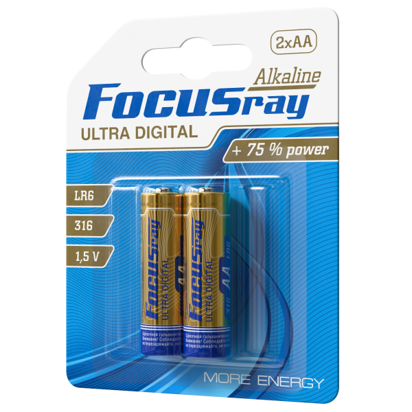 алкалиновая батарейка FOCUSray LR6/BL2 ULTRA DIGITAL