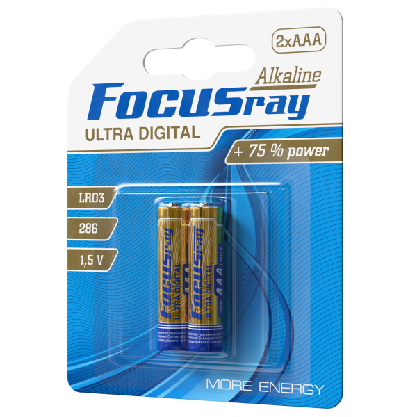 алкалиновая батарейка FOCUSray LR03/BL2 ULTRA DIGITAL