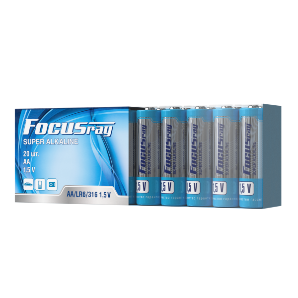 алкалиновая батарейка FOCUSray LR6/BOX20 SUPER ALKALINE