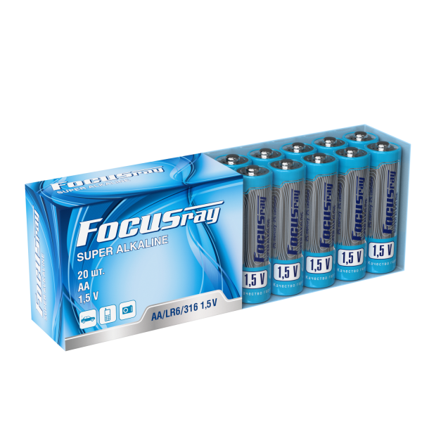 алкалиновая батарейка FOCUSray LR6/BOX20 SUPER ALKALINE